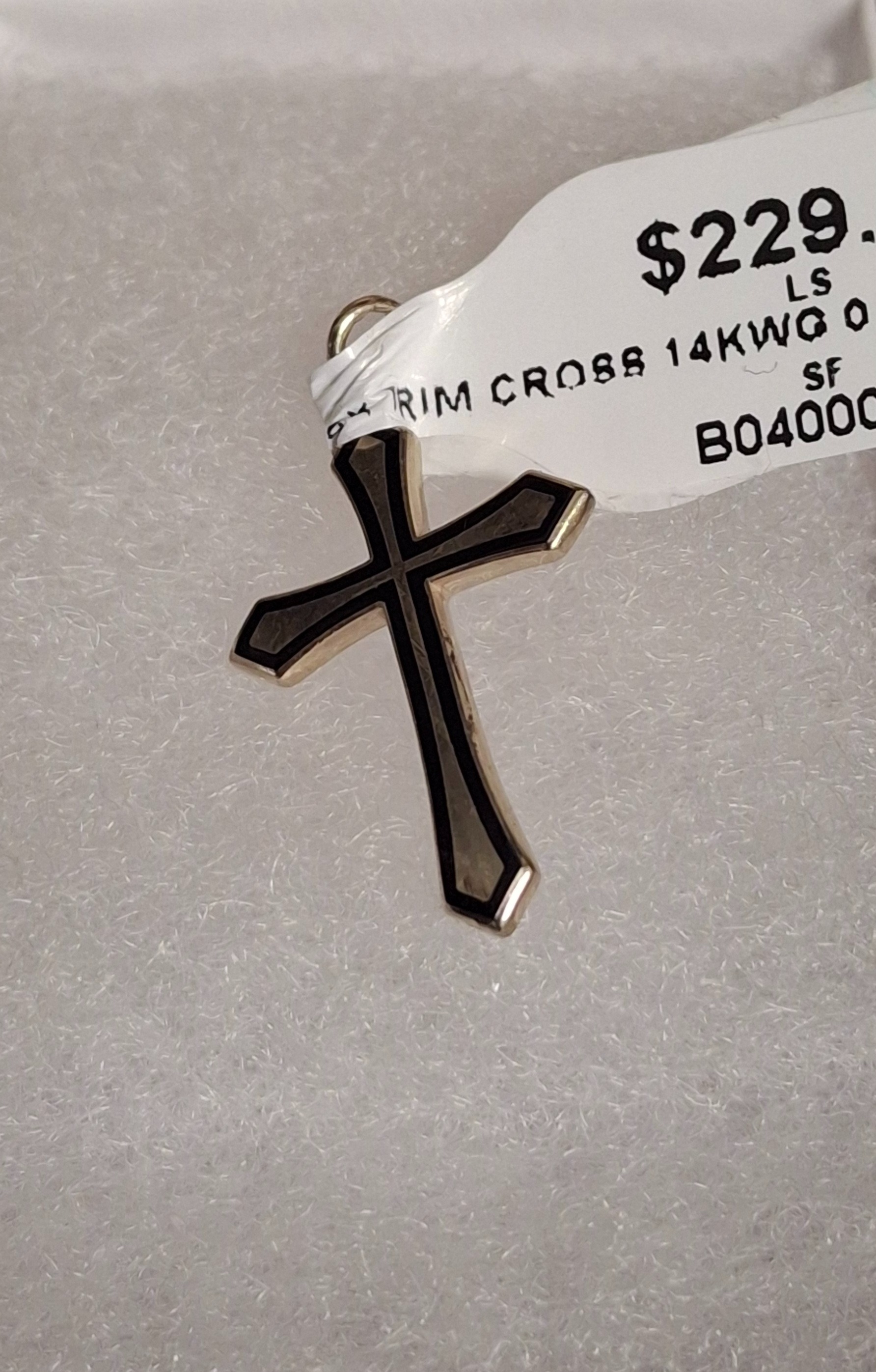 GOLD CHARM: 1.12DWT 10K-Y/G, CROSS CHARM