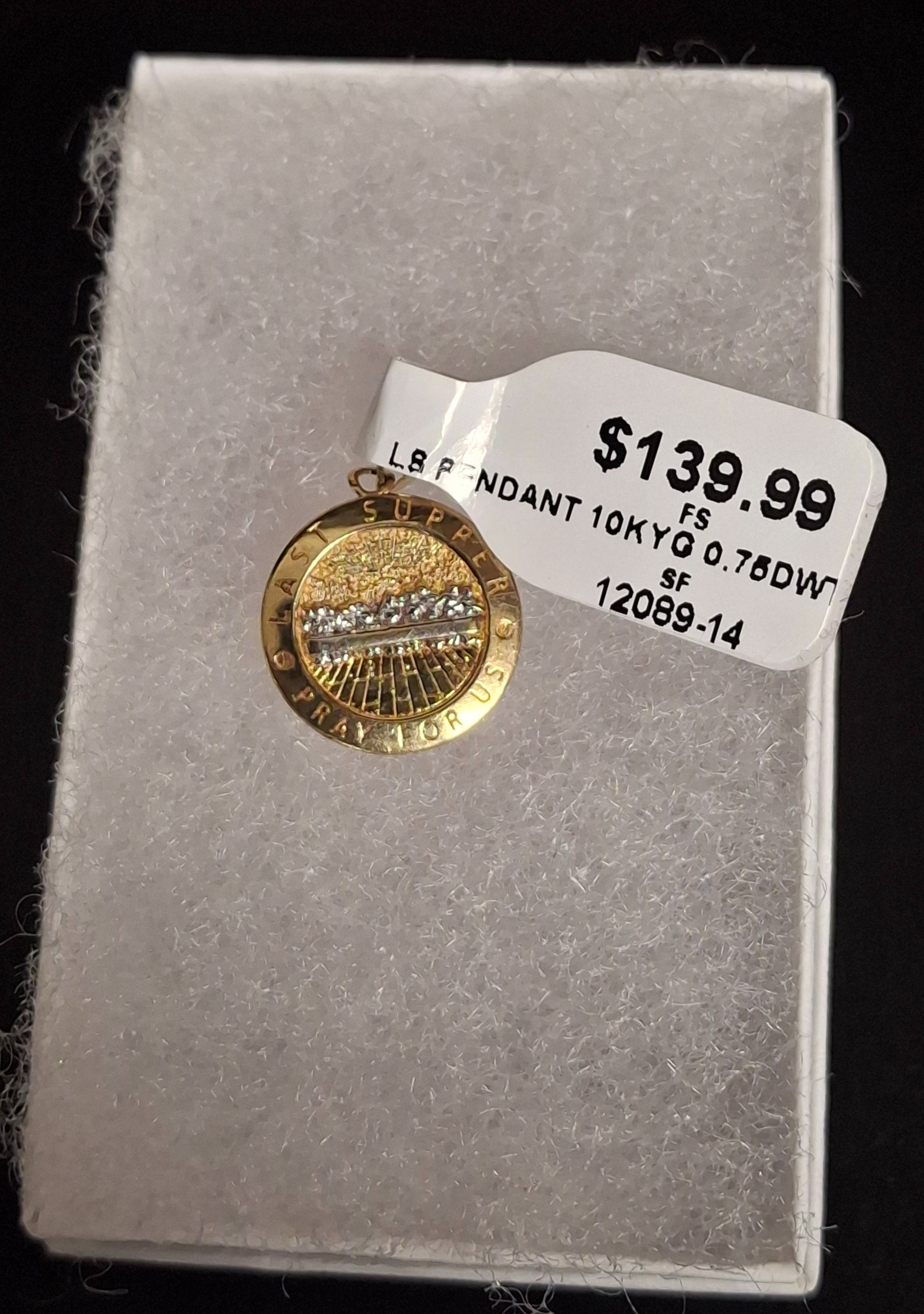 GOLD PENDANT: NA MODEL NA: 0.75DWT 10K-Y/G