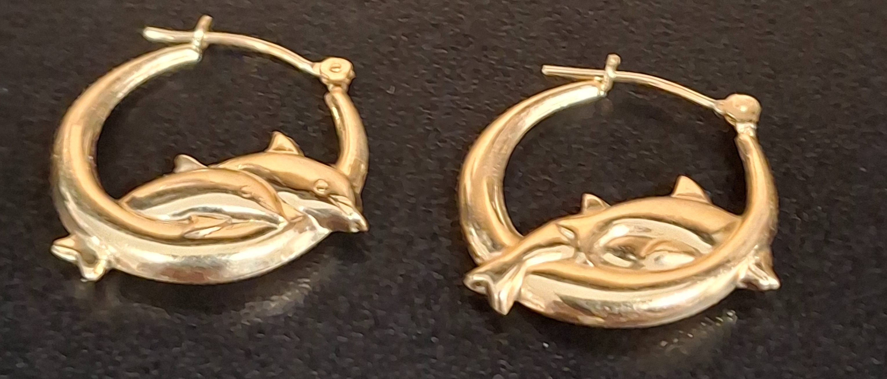 GOLD EARRINGS: NA MODEL NA: 0.91DWT 14K-Y/G