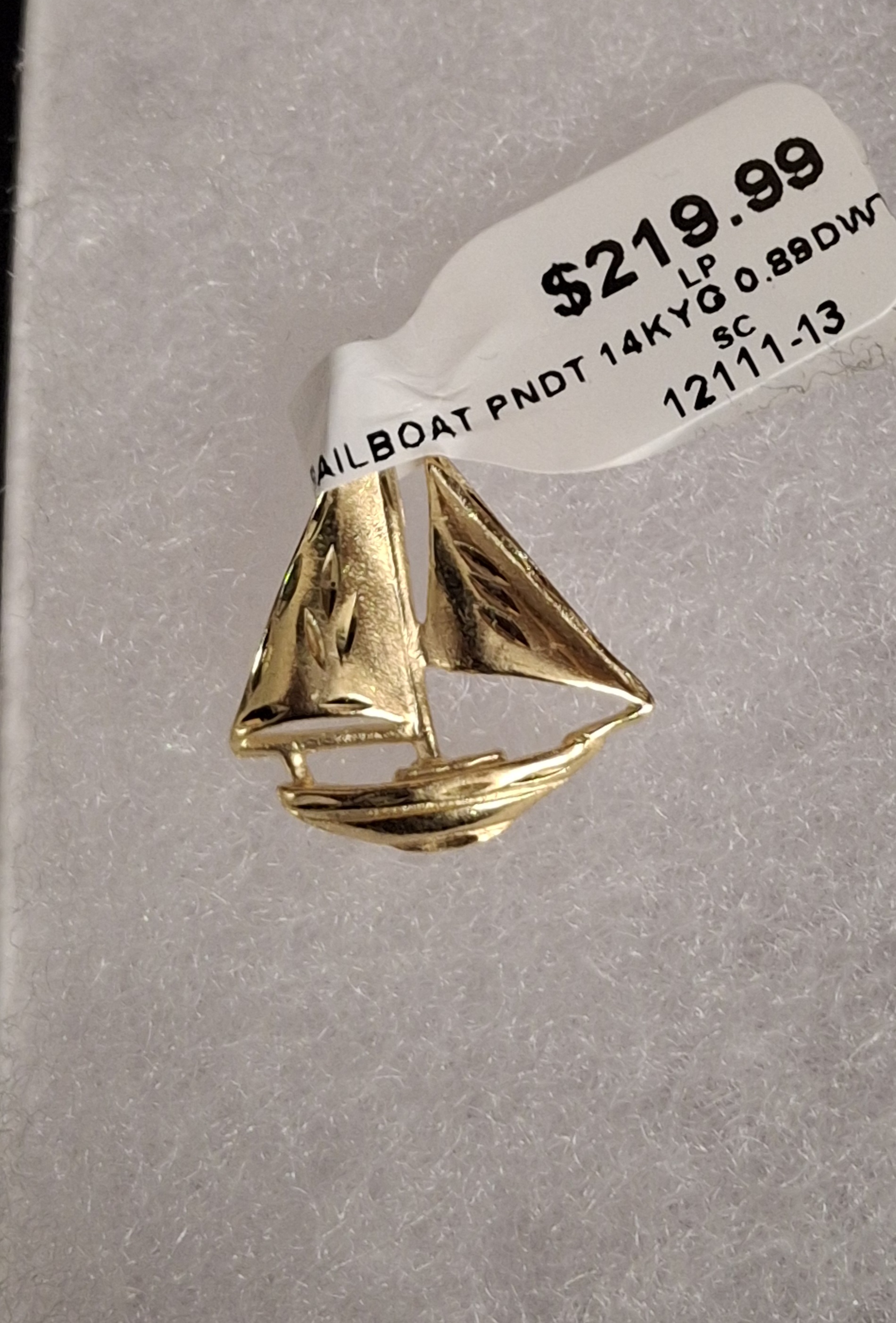 GOLD NECKLACE: NA MODEL NA: 0.89DWT 14K-Y/G