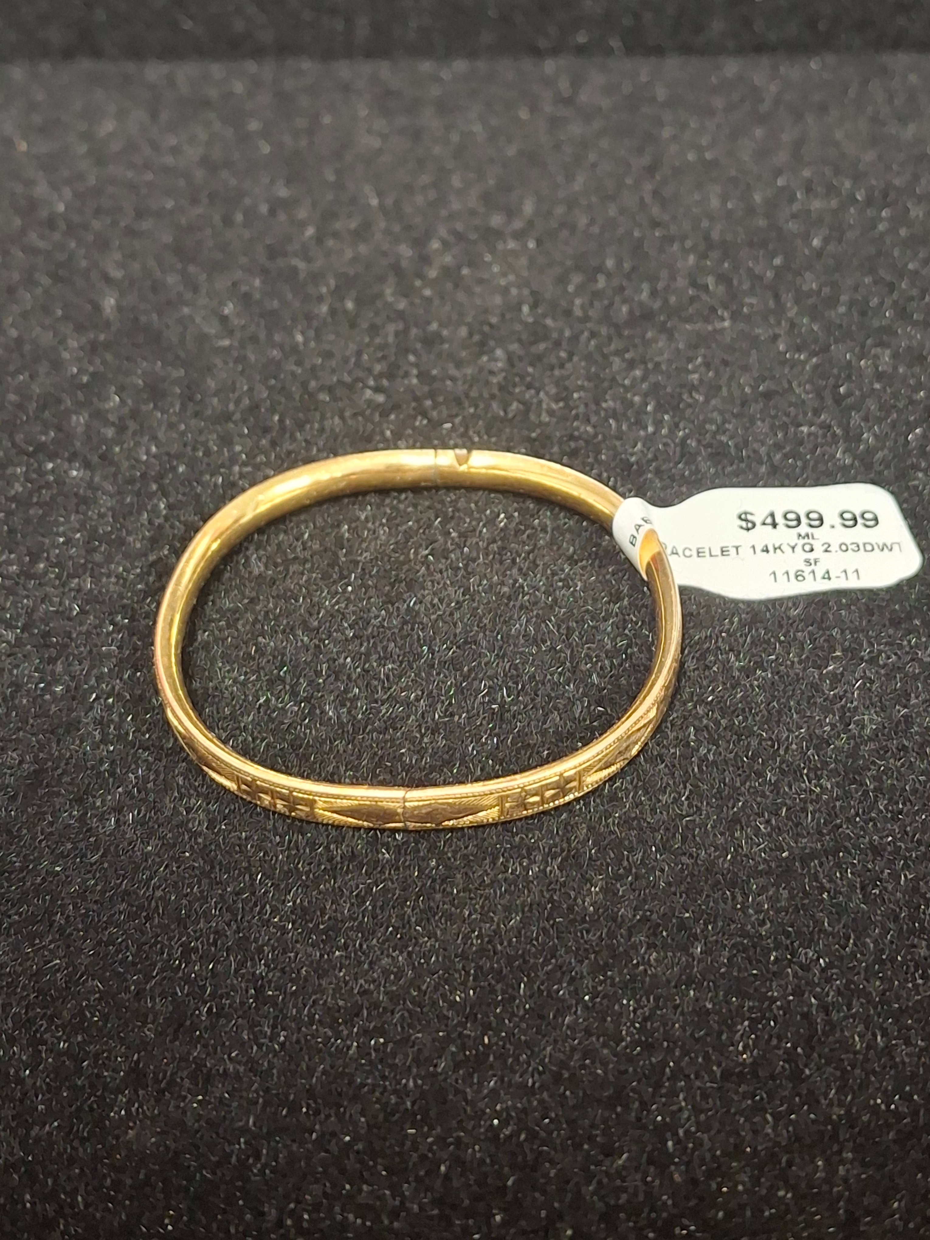GOLD-BRACELET.: 2.03DWT 14K-Y/G