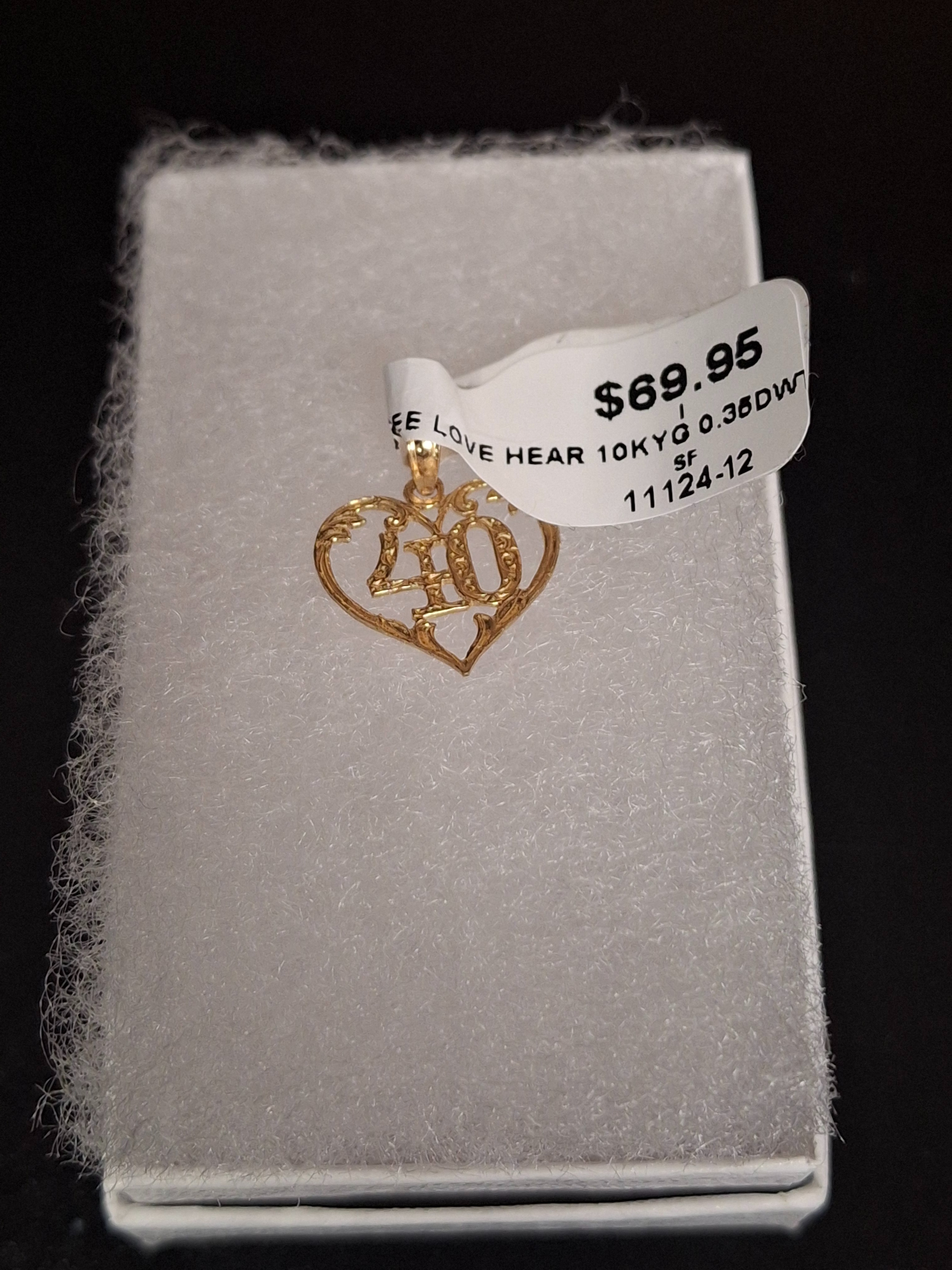 GOLD PENDANT: NA MODEL NA: 0.35DWT 10K-Y/G
