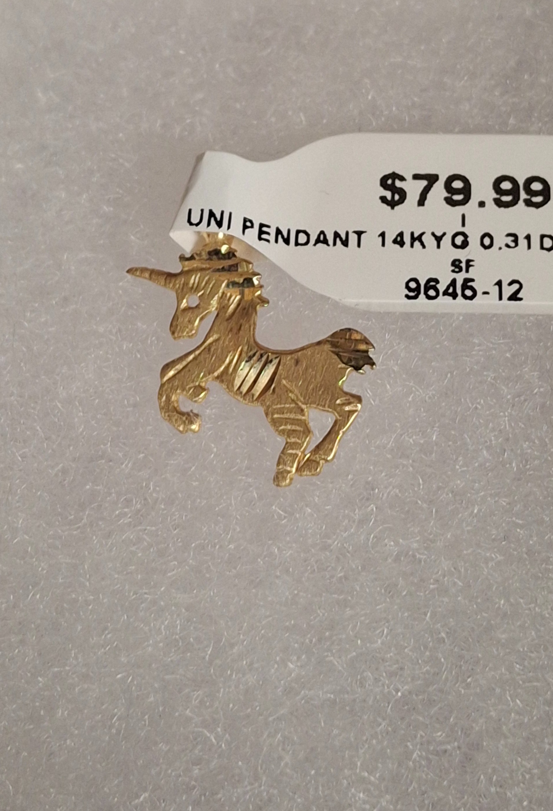 GOLD PENDANT: 0.31DWT 14K-Y/G