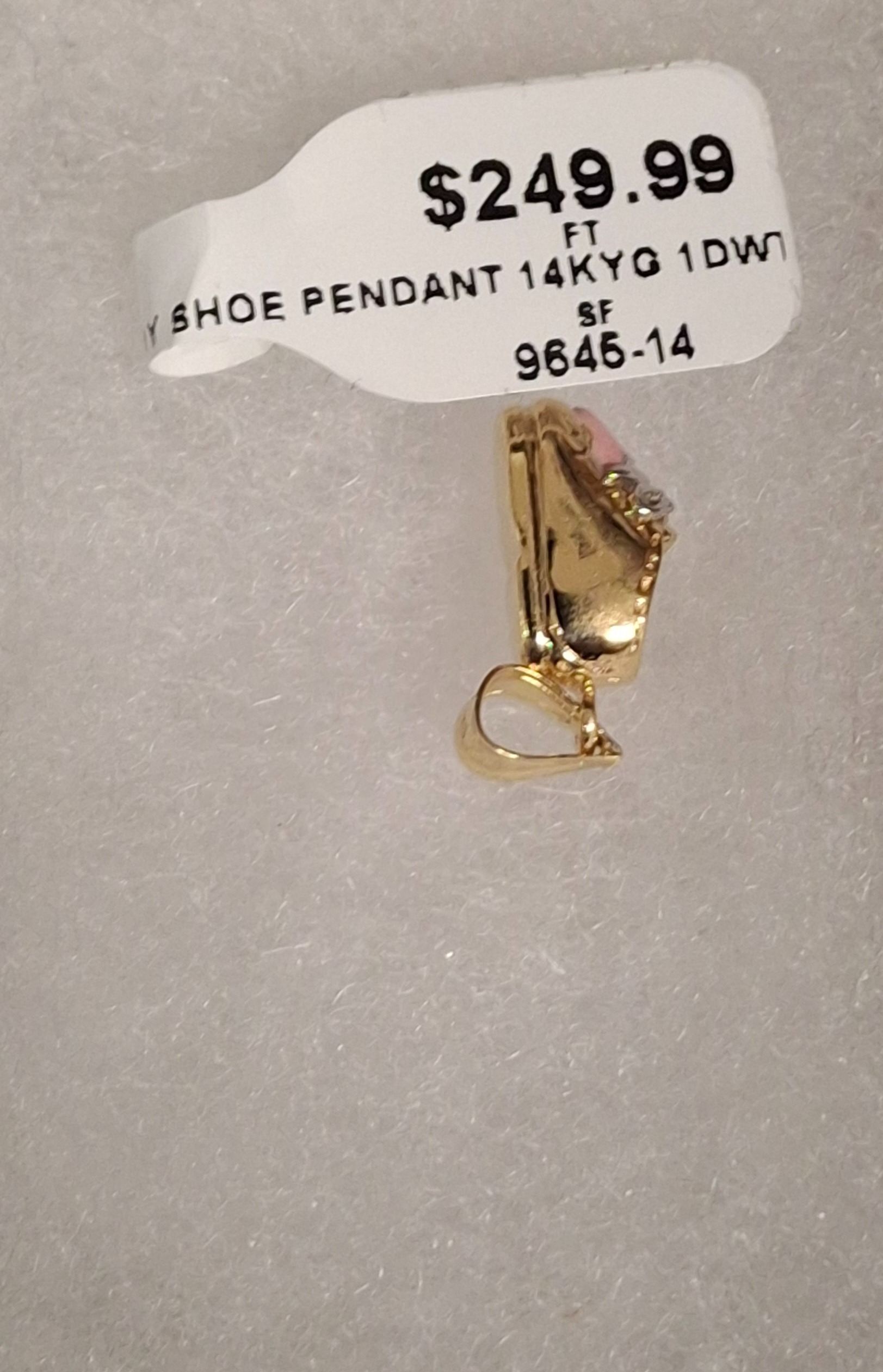 GOLD PENDANT: 1DWT 14K-Y/G