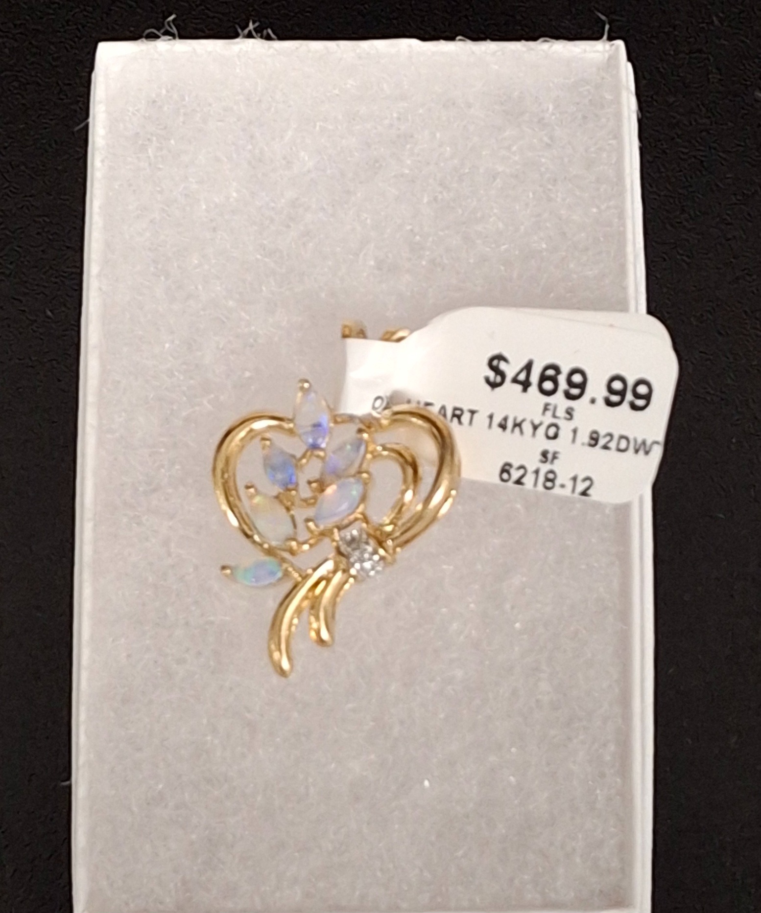 Opal Heart: 1.92DWT 14K-Y/G