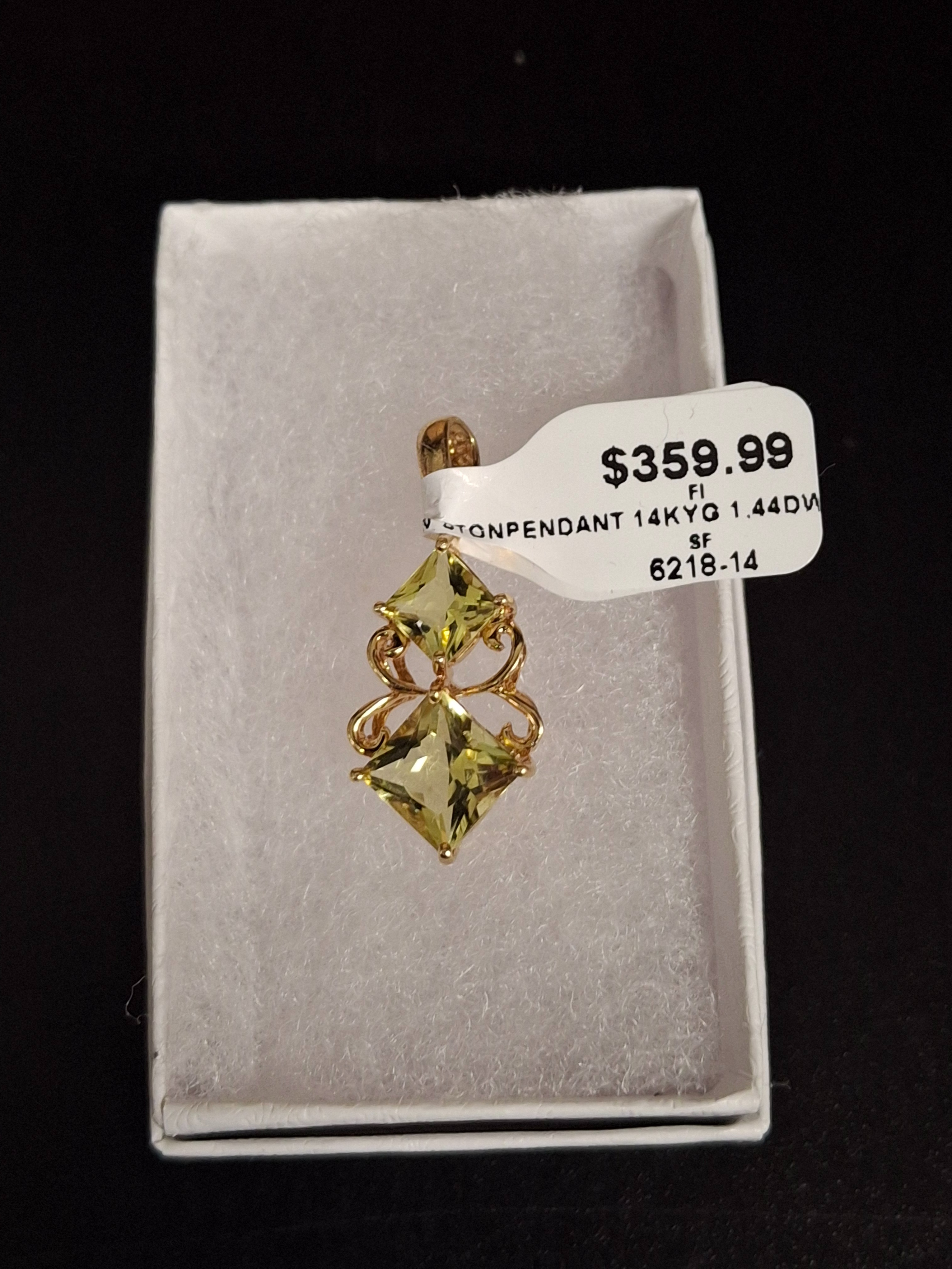 GOLD PENDANT: 1.44DWT 14K-Y/G