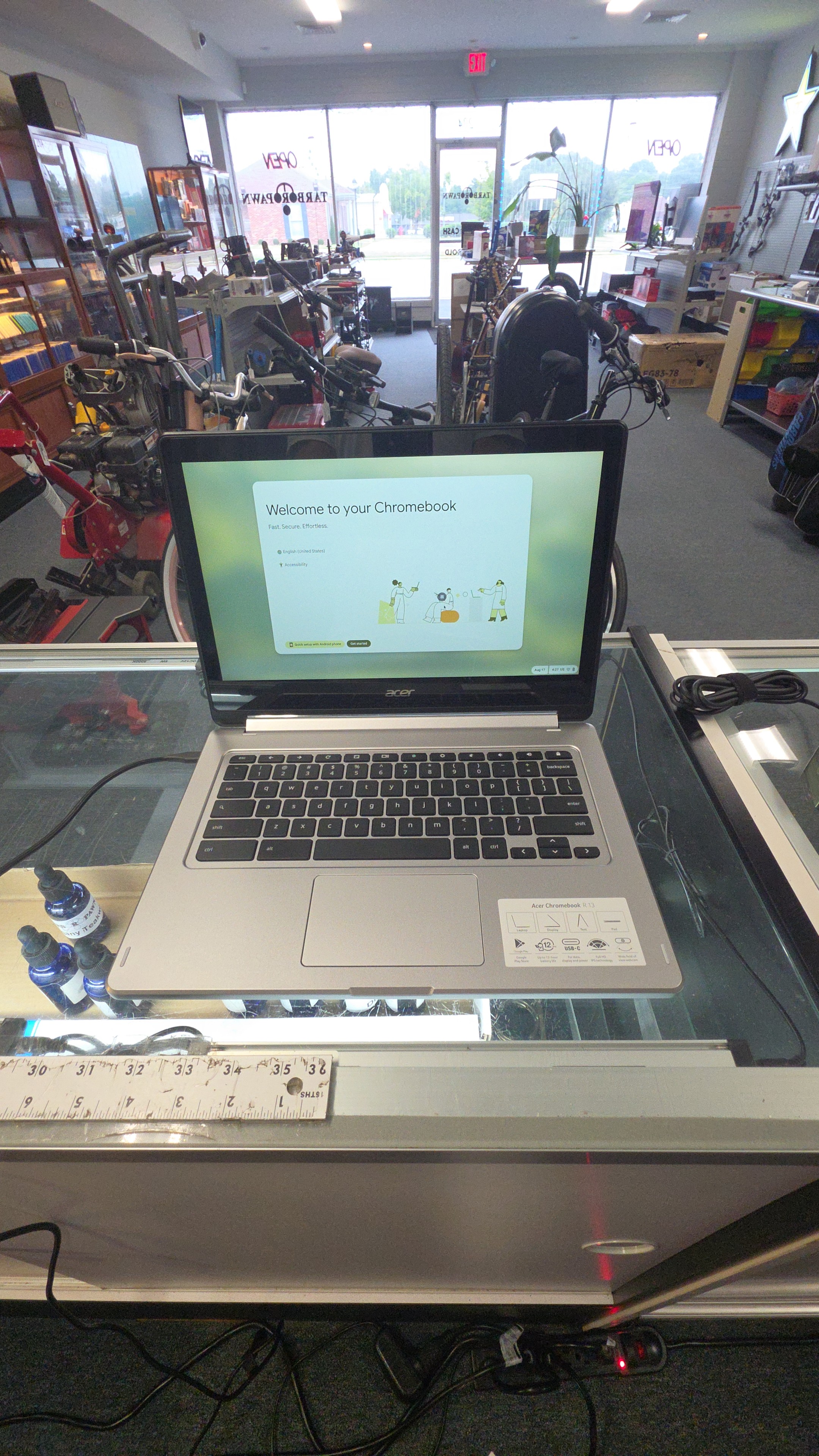 LAPTOP/NETBOOK: ACER MODEL CHROMEBOOK R 13 CB5-312T-K5X4, SERIAL NUMBER NXGL4AA0088340179D7600