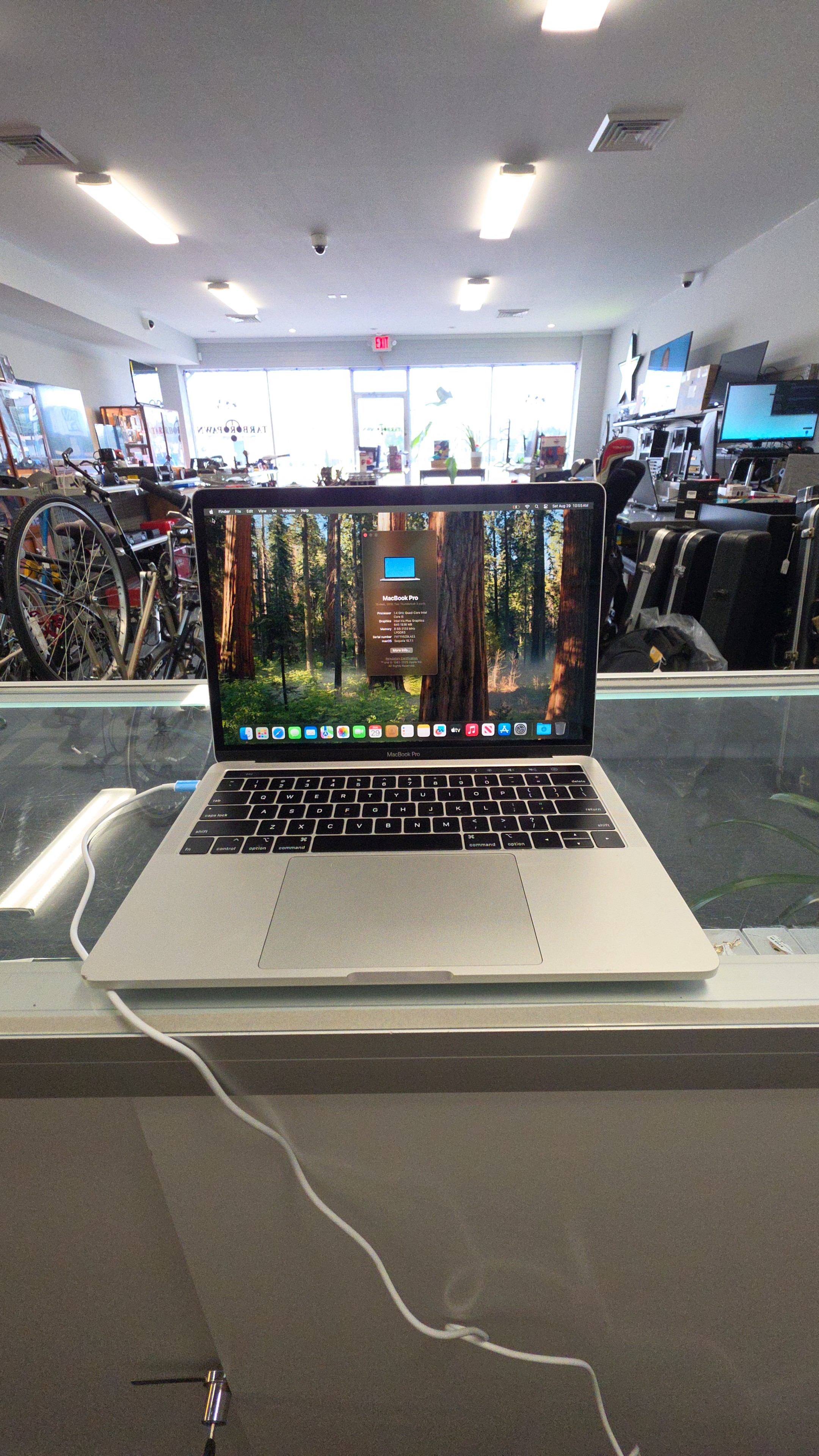 LAPTOP/NETBOOK: APPLE 2019 MACBOOK PRO 1.4GHz Quad Core I5 8GB RAM 128GB SSD A2159 WITH CHARGER, FRESH INSTALL AFTER ACTIVATING PASS: user